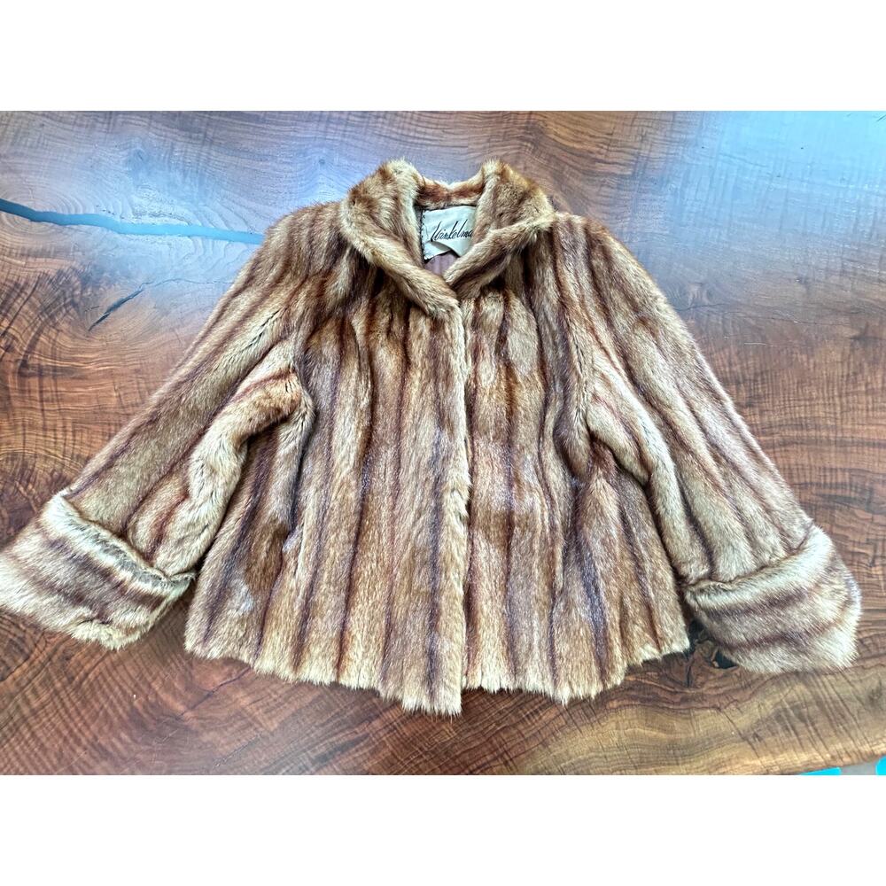 60s Vintage Winkelman's Mink Fur Coat Slings Stroller Jacket M L
